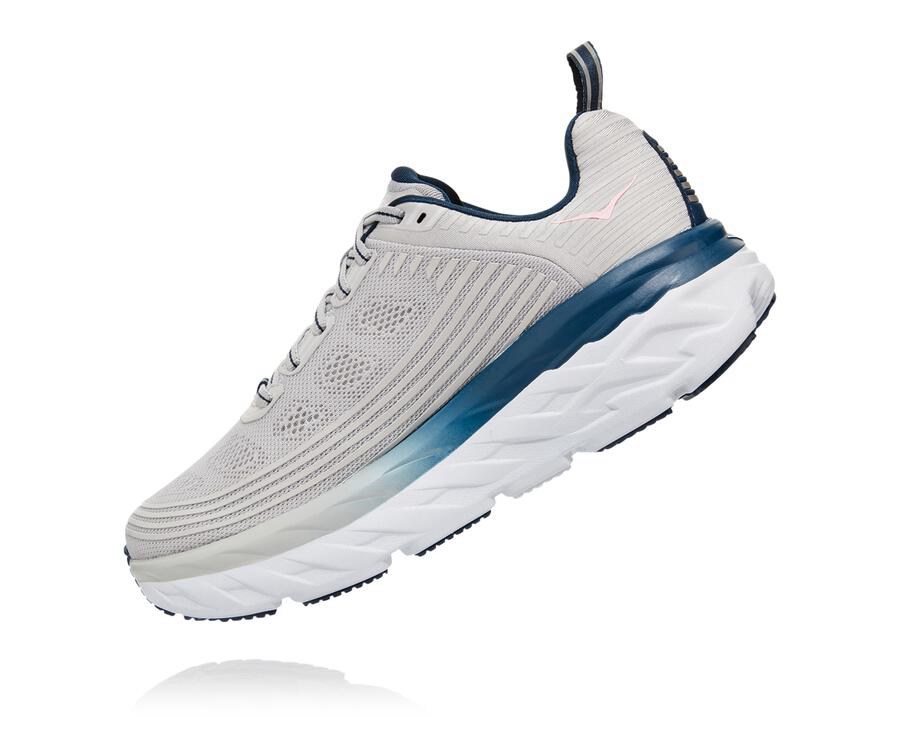 Hoka One One Walking Shoes Womens Grey - Bondi 6 - 32974KXHJ